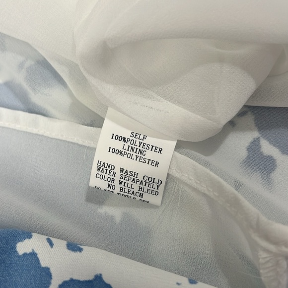 Anthropologie Pinch sleeveless mini dress blue and white abstract print medium - Picture 10 of 11